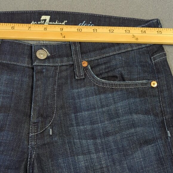 7 For All Mankind Jeans Women's 27 Blue Dojo Wide Leg Flare Denim - Picture 5 of 12
